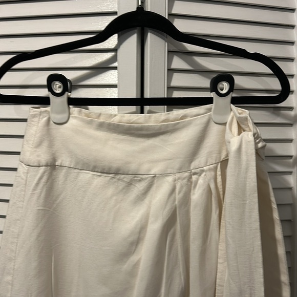 Zara wrap tie skirt | Ivory - Picture 2 of 7
